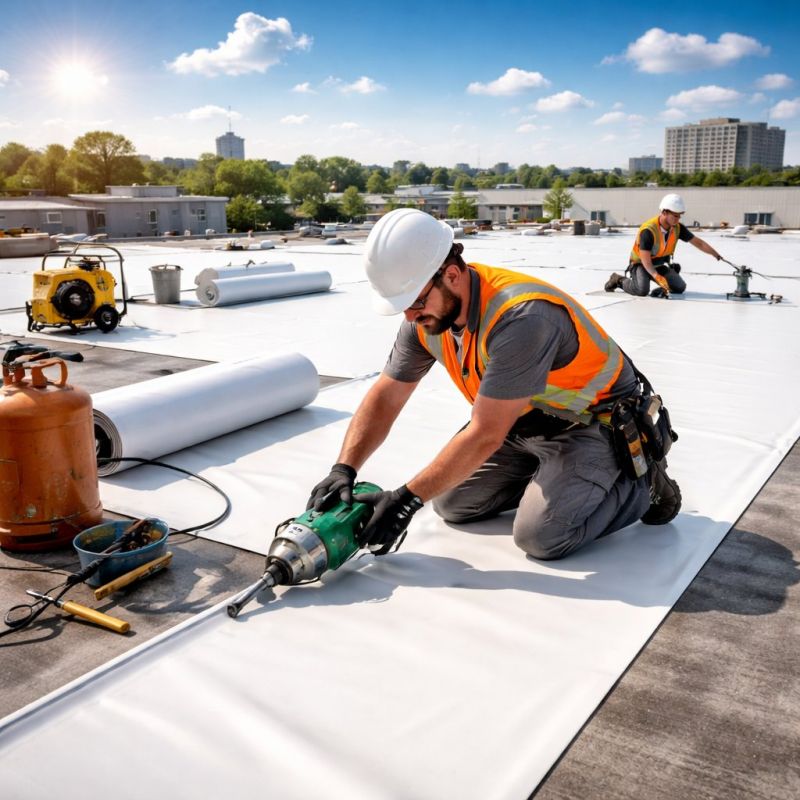 Single Ply Roof Installation in Firestone, CO